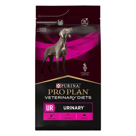 Purina Veterinary Diets UR Urinary сухой корм для взрослых собак для растворения струвитных камней, 3 кг