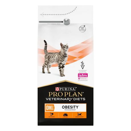 Purina Veterinary Diets OM ST/OX Obesity Management сухой корм для взрослых кошек для снижения избыточной массы тела., 1,5 кг