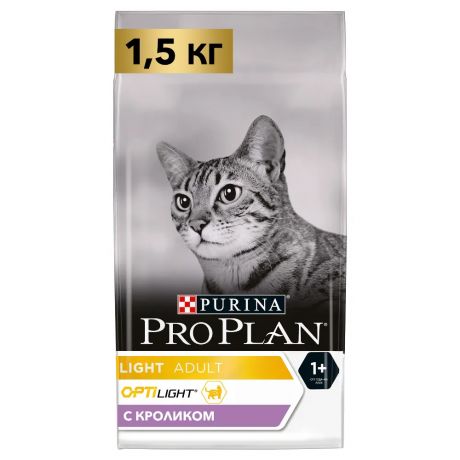 Pro Plan ® Light сухой корм для взрослых кошек при избыточном весе с индейкой, 1,5 кг