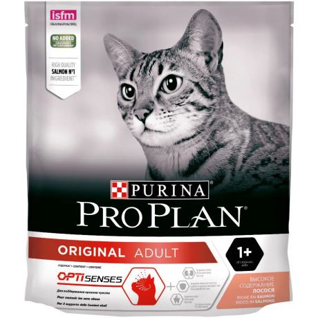 Pro Plan ® Original Adult Optisenses сухой корм для взрослых кошек с высоким содержанием лосося, 400 г
