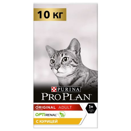 Pro Plan ® Original сухой корм для взрослых кошек для поддержания здоровья почек с курицей, 10 кг