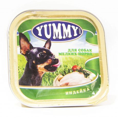 Yummy консервы для собак мелких пород, с индейкой, 100 г
