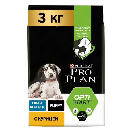 Pro Plan ® Opti Start сухой корм для щенков для крупных пород с атлетическим телосложением с курицей, 3 кг