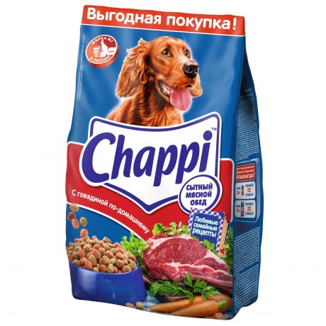 Chappi Корм для собак всех пород, с говядиной по-домашнему с овощами и травами, 2,5 кг