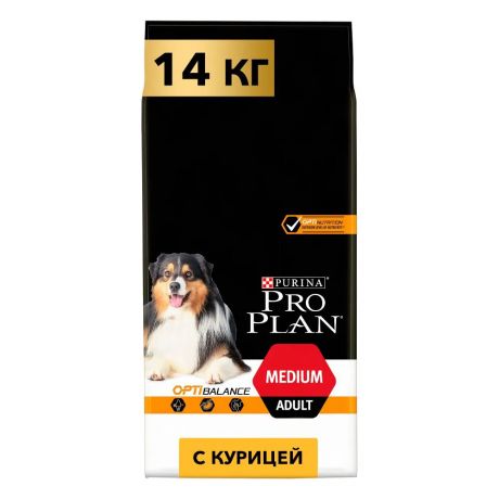 Pro Plan ® Opti Balance сухой корм для взрослых собак для средних пород с курицей, 14 кг