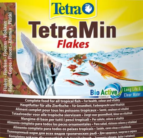 Tetra Min корм для рыб в хлопьях, 12 гр