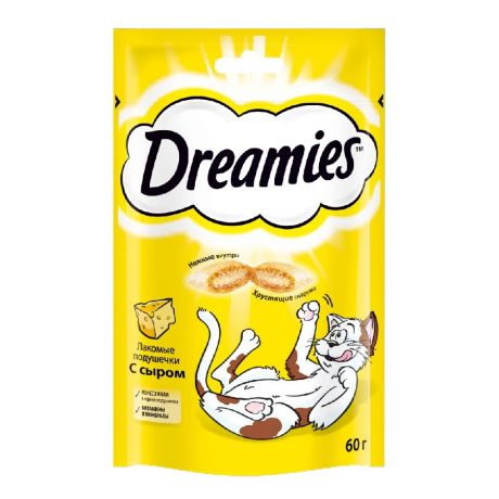 Dreamies Лакомство для кошек с сыром, 60г