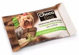 Choco Dog лакомство для собак Молочный шоколад с воздушным рисом, 15г