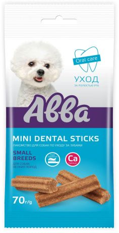 Aвва Mini dental sticks лакомство для собак мелких пород Мини-палочки с кальцием Дентал, 70гр