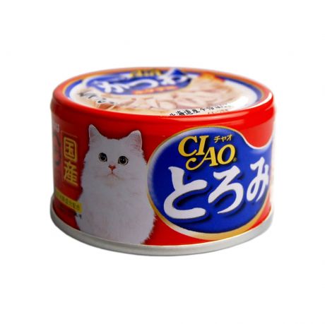 INABA CIAO консервы для кошек Гребешок с мраморной вырезкой японского тунца-бонитои парным филе курицы