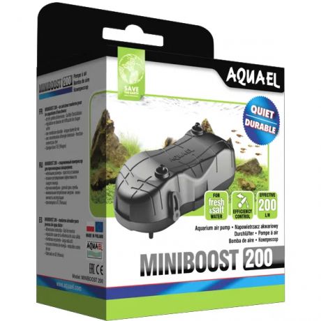 Aquael Компрессор MINIBOOST 200 plus (до 200л) 200л/ч