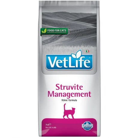 Farmina Vet Life Struvite Management диетический сухой корм для кошек при мочекаменной болезни, с курицей, 2кг