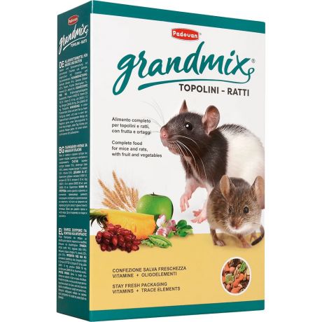 Padovan Корм GRANDMIX TOPOLINI E RATTI для взрослых мышей и крыс 1 кг