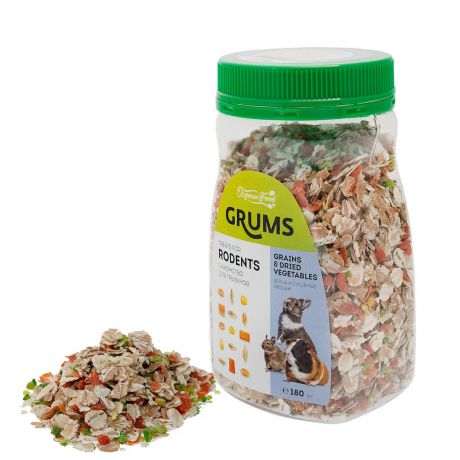 GRUMS Лакомство для грызунов Пшеничные хлопья, ячмень, кукуруза, морковь, 180гр
