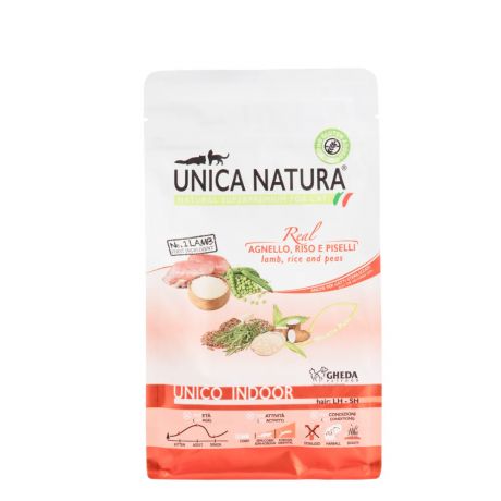 UNICA Indoor сухой корм для кошек с ягненком, рисом и горохом, 350 гр