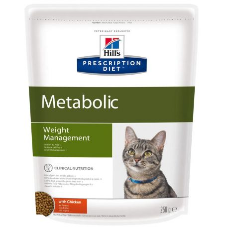 Hill's Prescription Diet Metabolic Weight Management сухой корм для кошек, с курицей, 250г