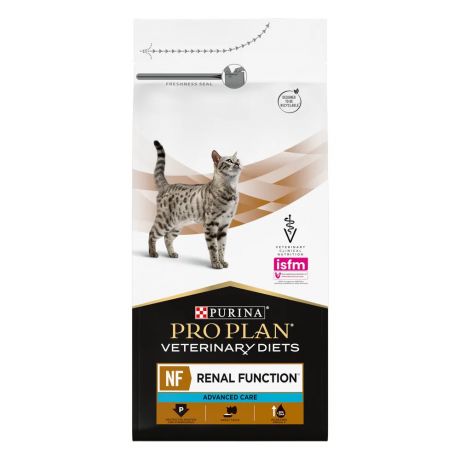 Purina Veterinary Diets NF Renal Function Advanced care (Поздняя стадия) сухой корм для взрослых кошек для поддержания функции почек при хронической почечной недостаточности, 1,5 кг