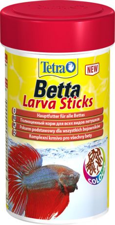 Tetra Betta LarvaSticks корм для рыб в виде плавающих палочек, 100 мл