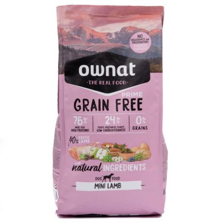 Ownat Mini GRAIN FREE сухой корм для собак мелких пород с ягненком, 3 кг