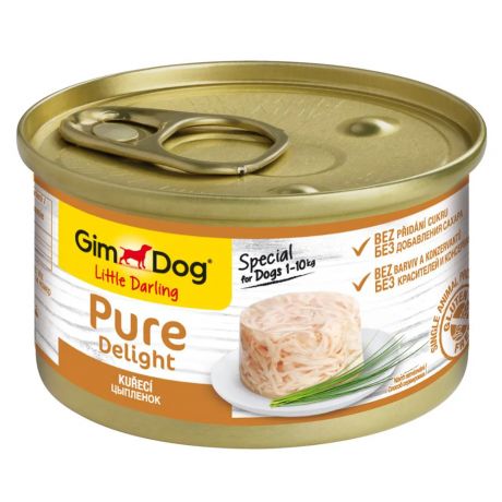 GIMBORN GimDog Pure Delight Консервы для собак из цыпленка, 85 г