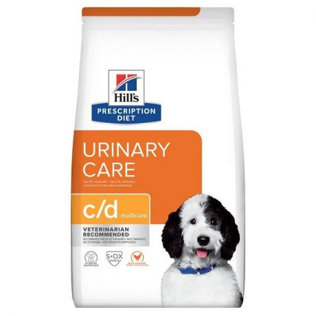 Hill's Prescription Diet c-d Multicare Urinary Care сухой корм для собак при профилактике мочекаменной болезни с курицей, 1,5 кг