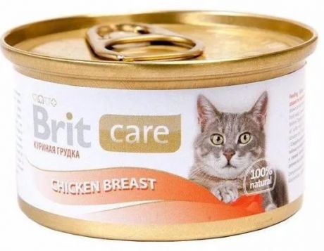 Brit Care Cat консервы для кошек, с курицей, 80 г