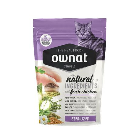 Ownat Adult Sterilized Classic сухой корм для стерилизованных кошек с курицей, 400 гр.