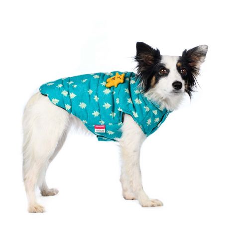 Petmax Куртка двухсторонняя для собак M голубой (унисекс)