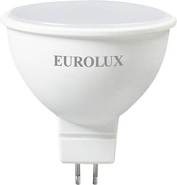Лампа светодиодная Eurolux LL-E-MR16-7W-230-4K-GU5.3 (рефлектор 7Вт нейтр. GU5.3) белый