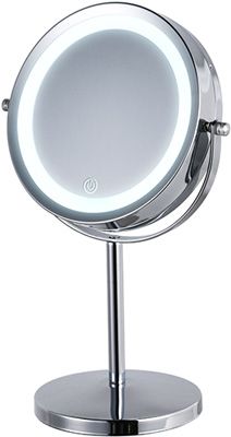 Зеркало двустороннее Hasten c x7 увеличением и LED подсветкой - HAS1811 (цвет-silver LED подсветка 3 уровня)