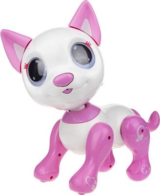 Робо-котенок 1 Toy Robo Pets Робо- котёнок бел-розовый свет звук эффекты 3* ААА бат ( не входят) коробка с окном 24