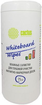 Салфетки влажные для маркерных досок Cactus CS-WB075