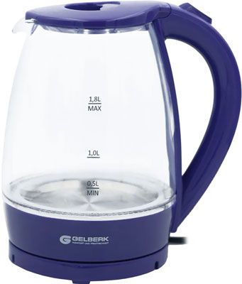 Чайник электрический Gelberk GL-471 фиолетовый 1 8л стекло