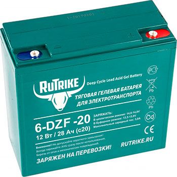Тяговый гелевый аккумулятор Rutrike 6-DZF-20 (12V20A/H C2)