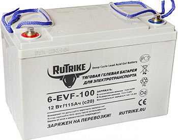 Тяговый гелевый аккумулятор Rutrike 6-EVF-100 (12V100A/H C3)