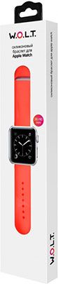 Силиконовый браслет W.O.L.T. для Apple Watch 38 мм красный