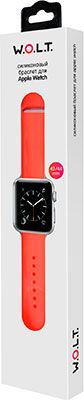 Силиконовый браслет W.O.L.T. для Apple Watch 42 мм красный