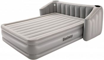 Надувная кровать BestWay 67620 BW 196х233х80см со спинкой подстаканником и подсветкой