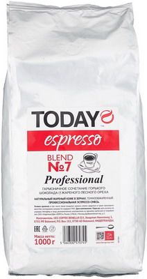 Кофе зерновой Today Espresso Blend 7 1000гр Beans Pack