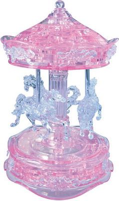 3D головоломка Crystal Puzzle Карусель розовая 91209