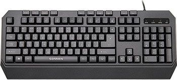 Клавиатура проводная игровая Sonnen KB-7700 USB черная 513512