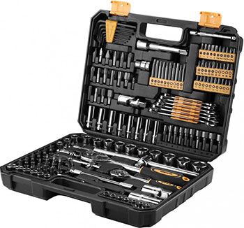 Профессиональный набор инструментов для авто Deko DKAT150 в чемодане (150 предметов)