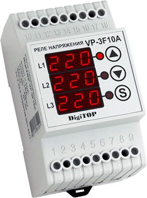 Реле напряжения DigiTOP VP-3F10A