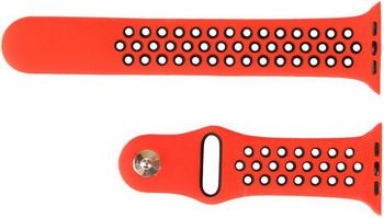 Ремешок для смарт-часов mObility для Apple watch - 42-44 mm красный Дизайн 1 УТ000018907