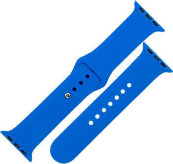 Ремешок силиконовый mObility для Apple watch - 38-40 мм (S3/S4/S5 SE/S6) синий