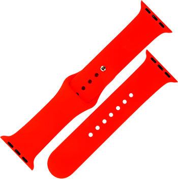 Ремешок силиконовый mObility для Apple watch – 42-44 мм (S3/S4/S5 SE/S6) официальный красный