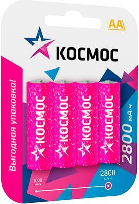 Аккумулятор Космос AA 2800mAh Ni-Mh 4 шт.