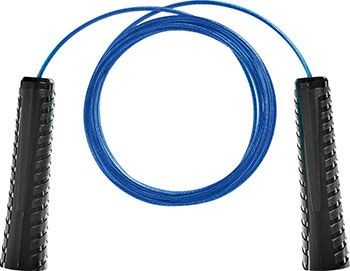 Скакалка Bradex с металлическим шнуром для фитнеса 3 метра синяя