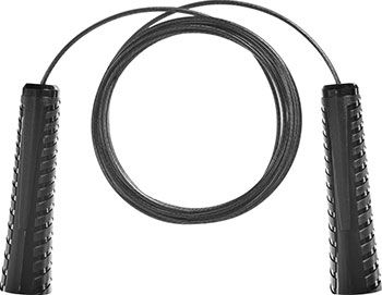 Скакалка Bradex с металлическим шнуром для фитнеса 3 метра черная