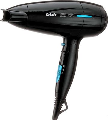 Фен BBK BHD3201i черный/голубой